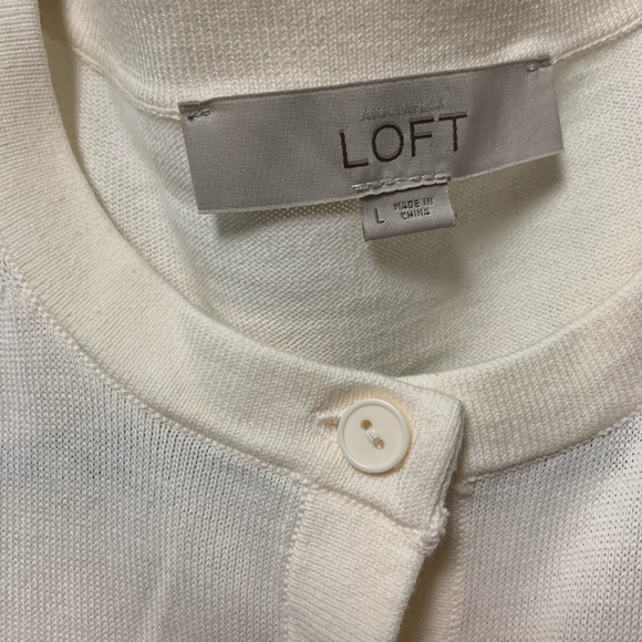 Cream Loft cardigan size L - Picture 2 of 3